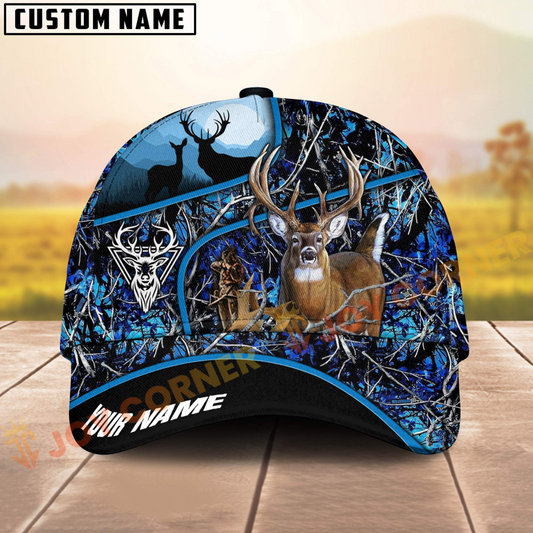 Joycorners Deer Hunting in Forest Multicolor Option Personalized 3D Cap