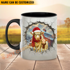 Joycorners Charolais Personalized Name Christmas Farmyard Mug