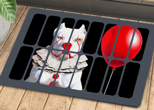 Joycorners Cool Halloween Pitbull Dog Doormat, Dog Behind The Window, Housewarming Gift, Doormat Decor, Gift For Dog Lovers, Dog Owners LM0210