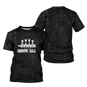 Joycorners Rough Idle Mechanic Shirt, Car Engine Graphic Tee for Auto Enthusiasts, Car Lovers, and Gearheads, Unique Engine Design Shirt for Men & Women PT2609