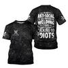 Joycorners Custom Name Mechanic Shirt I'm Not Anti Social I'd Just Rather Be Welding T Shirt PT2609