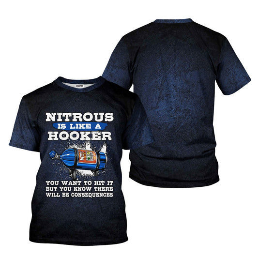 Joycorners Vintage Mechanic Shirt Nitrous Is Like A Hooker T Shirt Gift For Men PT2609
