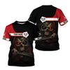 Joycorners Custom Name Mechanic Shirt Cyber Skull with Wrench Design T Shirt PT2609