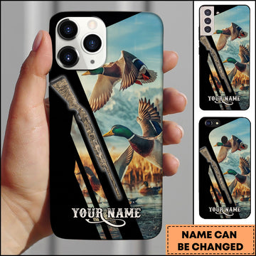 Joycorner Personalized Mallard Duck Hunting Shotgun Phone Case