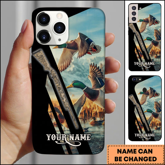 Joycorner Personalized Mallard Duck Hunting Shotgun Phone Case