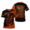 Joycorners Personalized T-Shirt Back Off I've Got Enough To Deal With Today Grim Reaper Design Shirt For Mechanics PT2609