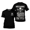 Joycorners Personalized Mechanic Shirt, Mechanic Because Badass Is Not An Official Job Title, Gift For Men PT2609