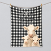 Joycorners Black And White Plaid Custom Name Farm Name Blanket
