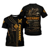 Joycorners Personalized T-Shirt Mechanic Hourly Rate Skull Looking Watch Design Shirt for Mechanics PT2609