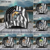 Joycorners Fishing Hat Walleye Splash American Flag Personalized Name Cap (11 Breeds)