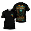 Joycorners Personalized Mechanic Shirt, Once A Mechanic Always A Mechanic, Skull and Wrench Design, Gift For Men PT2609