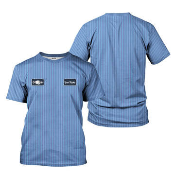 Joycorners Personalized Mechanic Work Shirt, Custom Garage Auto Repair Uniform Tee with Name Printed Patch for Car Technician Motorcycle Enthusiast Gift PT2609