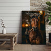 Joycorner Horse Smoking Cow Flipping Finger Attitude Wall Art Custom Name Rustic Canvas