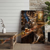 Joycorner Buck Deer Bar Counter Beer Cigar 3D Wrapped Canvas