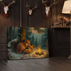 Joycorner Fox Couple Winter Forest Campfire Personalized Canvas