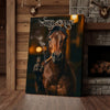 Joycorner Horse Smoking Cow Flipping Finger Attitude Wall Art Custom Name Rustic Canvas