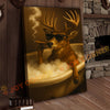 Joycorner Funny Deer Smoking Cigar Bathtub Relax – 3D Wrapped Canvas