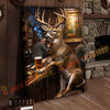 Joycorner Buck Deer Bar Counter Beer Cigar 3D Wrapped Canvas