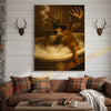 Joycorner Funny Deer Smoking Cigar Bathtub Relax – 3D Wrapped Canvas