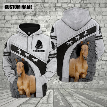 Joycorners Custom Name Mustang Horse Lovers 3D Printed Hoodie