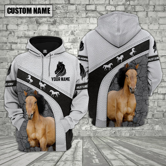 Joycorners Custom Name Mustang Horse Lovers 3D Printed Hoodie