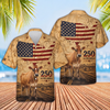 Joycorners Rustic USA Map Cows America 250th Anniversary 3D Hawaiian Shirt (10 Breeds)