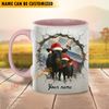 Joycorners Dexter Personalized Name Christmas Farmyard Mug