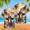 Joycorners Patriotic Cows Fireworks USA Flag Sunglasses 3D Hawaiian Shirt (10 Breeds)