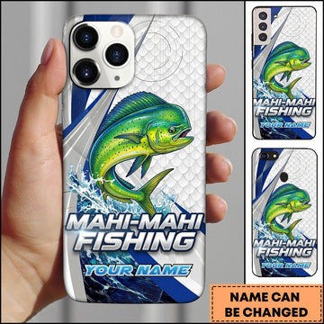 Joycorners Mahi-mahi Fishing Phone Case Splash Art Fishing Phone Case Custom Name