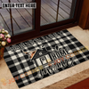 Joycorners Personalized Cow Farmhouse Plaid Doormat (11 Cattle Breeds)