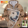 Joycorners Golden Retriever My Heart 3D Custom Name And Dog Full Print Shirts