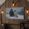 Joycorner Hunter and Dog Winter Field Companionship Personalized Canvas