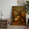Joycorner Buck Deer Beer Cigar Rustic Portrait 3D Wrapped Canvas