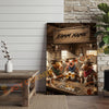 Joycorner Texas Longhorn Trio Western Saloon Beer Cheers Rustic Bar Sign Customized Farm Name Canvas