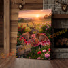 Joycorners Romantic Deer Couple Sunset Picnic Personalized Name Canvas