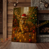 Joycorner Christmas Deer With Santa Hat & Lights – Cute Holiday Scene 3D Wrapped Canvas