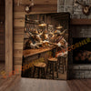 Joycorner Texas Longhorn Western Bar Counter Beer Toast Rustic Canvas