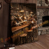 Joycorner Texas Longhorn Western Bar Counter Beer Toast Rustic Canvas