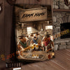 Joycorner Texas Longhorn Trio Western Saloon Beer Cheers Rustic Bar Sign Customized Farm Name Canvas