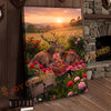 Joycorners Romantic Deer Couple Sunset Picnic Personalized Name Canvas