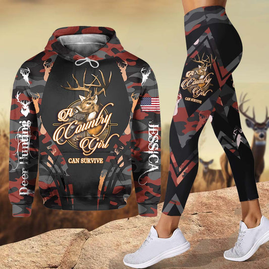 Joycorners Country Girl - Personalized Hunting Hoodie and Leggings 1 LM2811