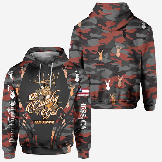 Joycorners Country Girl - Personalized Hunting Hoodie and Leggings 1 LM2811