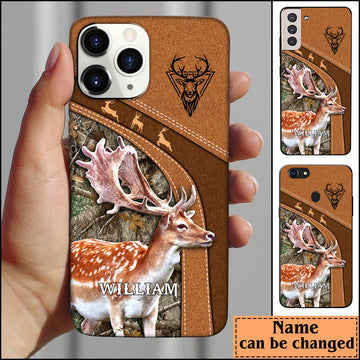 Joycorners Fallow Deer Hunting Personalized Name Phone Case LM1012