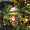 Joycorners Christmas Cow Farm Balloon Acrylic Ornament (14 Breed Options)