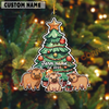 Joycorners Personalized Cow Family Christmas Acrylic Ornament