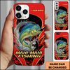 Joycorner Fishing Jumping Water Fisherman Silhouette Personalized Name 3D Phone Case (10 Fish Species)
