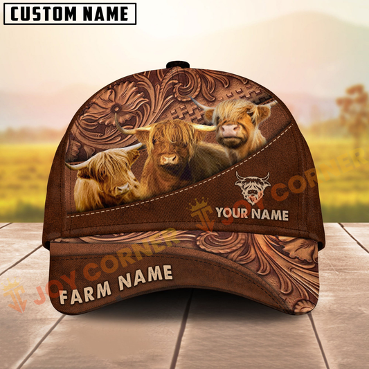 Joycorners Highland Farming Life Customized Name And Farm Name 3D Classic Cap