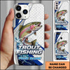Joycorners Fishing Phone Case Splash Art Fishing Phone Case Custom Name (8 Fish Species)