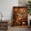 Joycorner Buck Deer Beer Cigar Cabin Interior 3D Wrapped Canvas