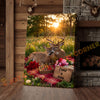 Joycorners Loving Deer Couple Meadow Sunset Personalized Name Canvas
